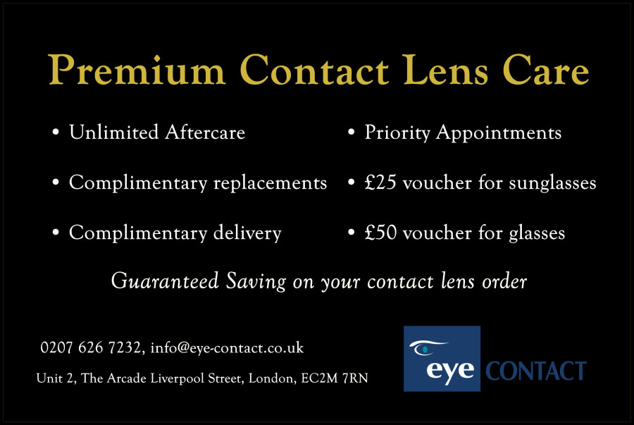 Premium Contact Lens Care Contact Plan Eye Contact Opticians, London